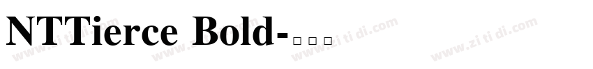 NTTierce Bold字体转换